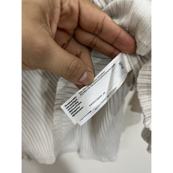 Eileen Fisher Texture Stretch Rib Tencel Minimal Scandi Top Capsule Quiet Luxe S - Picture 10 of 16